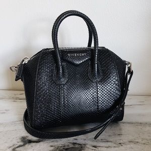 Givenchy Python and Leather Antigona Mini Bag
